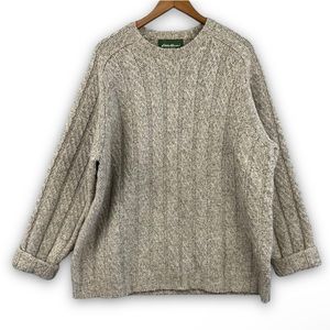 Eddie Bauer VTG Men's Heritage 100% Wool Sweater Pullover Chunky Knit XXL